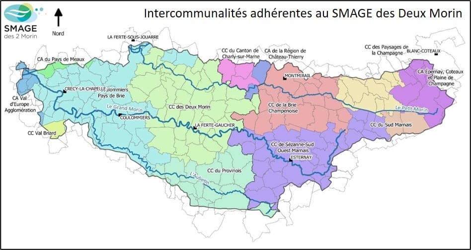 SMAGE des 2 Morin EPCI carte 2020