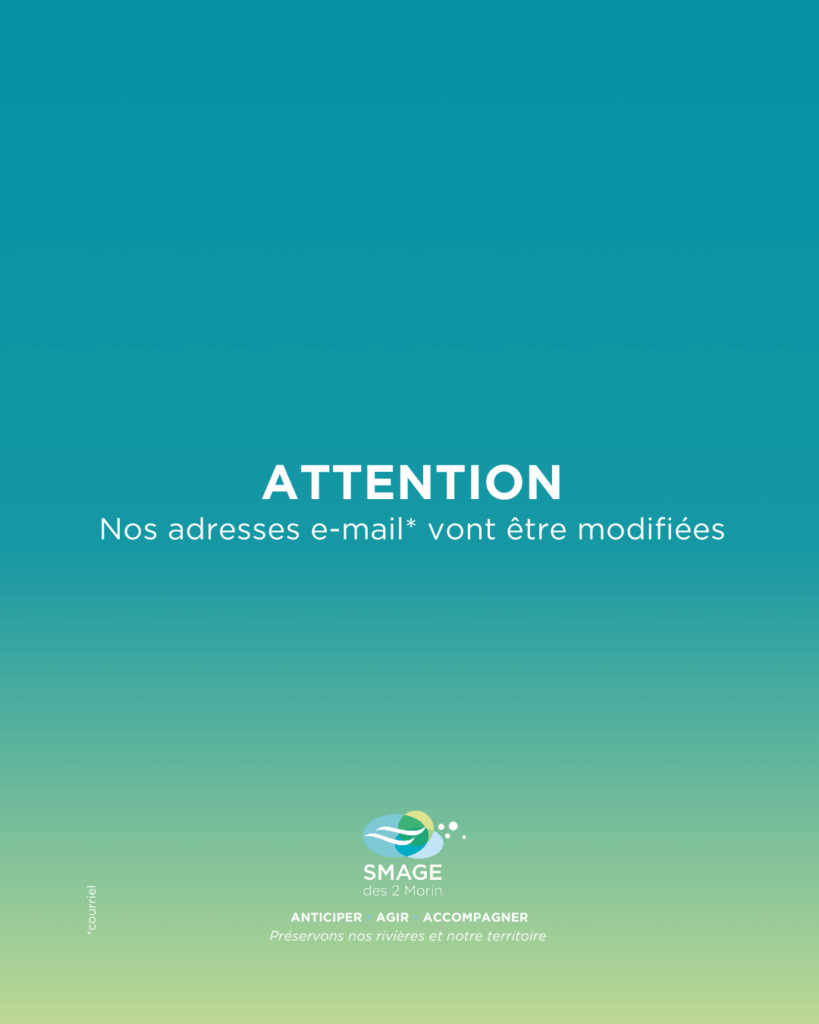 Changement adresses e-mail smage 2 morin 